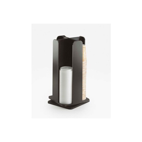 Cal-Mil Cal-Mil 378-96 Midnight Revolving Cup / Lid Organizer 8-1/4"W x 8-1/4"D x 18"H 378-96 - main